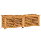 Garden Storage Box with Bag 175x50x55 cm Solid Wood Teak 363273