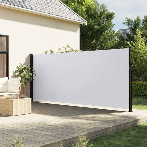 Retractable Side Awning White 160x600 cm 4004526