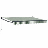 Retractable Awning Green and White 3 x 2 m 3419055