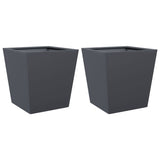 Garden Planters Anthracite 2 pcs 40x40x40 cm Steel 851057