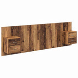 Headboard with Cabinet 3 pcs Old Wood Engineered Wood 3415805