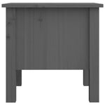 ZNTS Side Tables 2 pcs Grey 40x40x39 cm Solid Wood Pine 813789