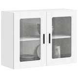 Kitchen Wall Cabinet with Glass Door Porto White 854087