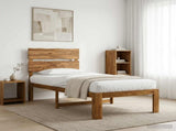 Single Bed Frame with Headboard ROSTOCK Natural 90 x 190 cm 903483