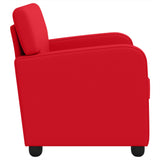 Armchair Red Faux Leather 42043431