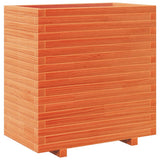 Garden Planter Wax Brown 70x40x72.5 cm Solid Wood Pine 3282591