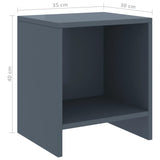 Bedside Cabinets 2 pcs Light Grey 35x30x40 cm Solid Pinewood 322243
