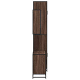 3 Piece Bathroom Furniture Set Brown Oak Engineered Wood 3301099