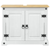 Sink cabinet with Shelf White 73 x 33 x 60 cm Solid Pine Wood 42024957