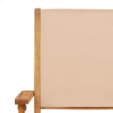 Garden Dining Set Beige Solid acacia wood, 100% polyester fabric 3281703