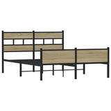 Bed Frame without Mattress Sonoma Oak 140x200 cm Engineered Wood 4017291