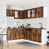 11 Piece Kitchen Cabinet Set "Kalmar" Smoked Oak Engineered Wood 3314886
