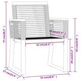 7 Piece Garden Dining Set Black 3099152