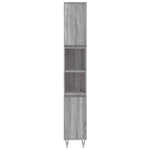ZNTS 3 Piece Bathroom Cabinet Set Grey Sonoma Engineered Wood 3187795