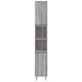 ZNTS 3 Piece Bathroom Cabinet Set Grey Sonoma Engineered Wood 3187795