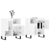 Sideboards 2 pcs High Gloss White Engineered Wood 3190135