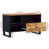 TV Cabinet 80x33x46 cm Solid Wood Mango&Engineered Wood 351974