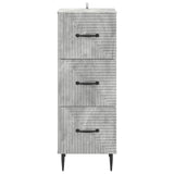 Drawer Cabinet Concrete Grey 33 x 34.5 x 89.5 cm 894848