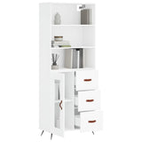 Highboard White 69.5x34x180 cm Engineered Wood 3189477