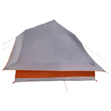 Tipi Tent with Roof Grey and Orange 364 x 281 x 257 cm Taffeta 42000974