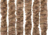 Fly Curtain Beige and Dark Brown 90x220 cm Chenille 377321