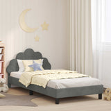 Children's Bed Frame with Headboard Dark Grey 90 x 200 cm 42011163