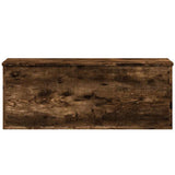 Storage Box Smoked Oak 90x35x35 cm Engineered Wood 840685