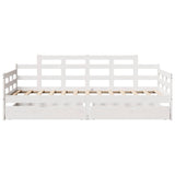 Daybed with Drawers without Mattress White 80x200 cm Solid Wood 3302123