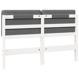 Upholstered Headboard White and Light Grey 140 cm 880072