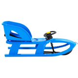 Sledge with Seat and Wheel Blue 102.5x40x23 cm Polypropylene 93727