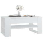 Coffee Table White 102x55x45 cm Engineered Wood 810899