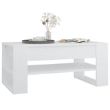 Coffee Table White 102x55x45 cm Engineered Wood 810899