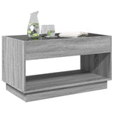 Coffee Table with Infinity LED Grey Sonoma 90x50x50 cm 847670
