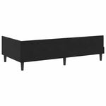 Corner Bed Frame Black 100 x 200 cm Velvet and Engineered wood 42016169