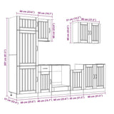 ZNTS 7 Piece Kitchen Cabinet Set Kalmar Grey Sonoma Engineered Wood 3314777