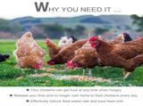 11.5KG Automatic Chicken Poultry Feeder Rat Proof Treadle Self Opening with Galvanized Steel and T3398P349831