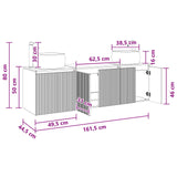 Bathroom Cabinet Set 3 pcs White 49.5 x 44.5 x 66 cm 3405707