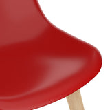 ZNTS Dining Chairs 4 pcs Red Plastic 289120