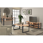 Three Piece Living Room Furniture Set Solid Acacia Wood 274708