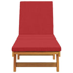 Sun Lounger Reclining Brown 63 x 199 x 85cm Solid Acacia wood 4105539