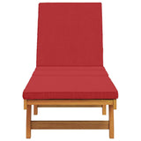 Sun Lounger Reclining Brown 63 x 199 x 85cm Solid Acacia wood 4105539