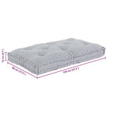Sofa Cushion Grey 120 x 80 x 12 cm Fabric 4019100