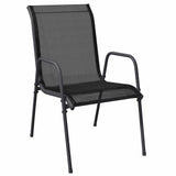 Garden Chairs 4 pcs Steel and Textilene Black 316818