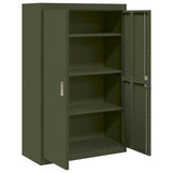 Storage Cabinet Olive Green 90 x 40 x 140 cm Steel 3406164