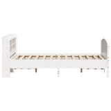 Bed Frame without Mattress White 150x200 cm King Size Solid Wood Pine 3306964