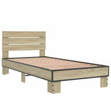 Bed Frame without Mattress Sonoma Oak 90x190 cm Single 845753