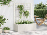 Garden Planter with Trellis White 80x36x140 cm PP 368779
