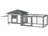 Chicken Coop Small Animal Pet Cage w/ Nesting Box Outdoor Run Wooden T3398P375357