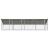 Dog Kennel 4 pcs Silver 8 x 2 x 2 m Galvanised steel 3368327
