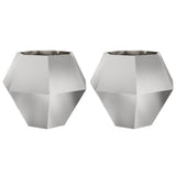 Planter 2 pcs Silver 100 x 100 x 80 cm Stainless Steel 884033